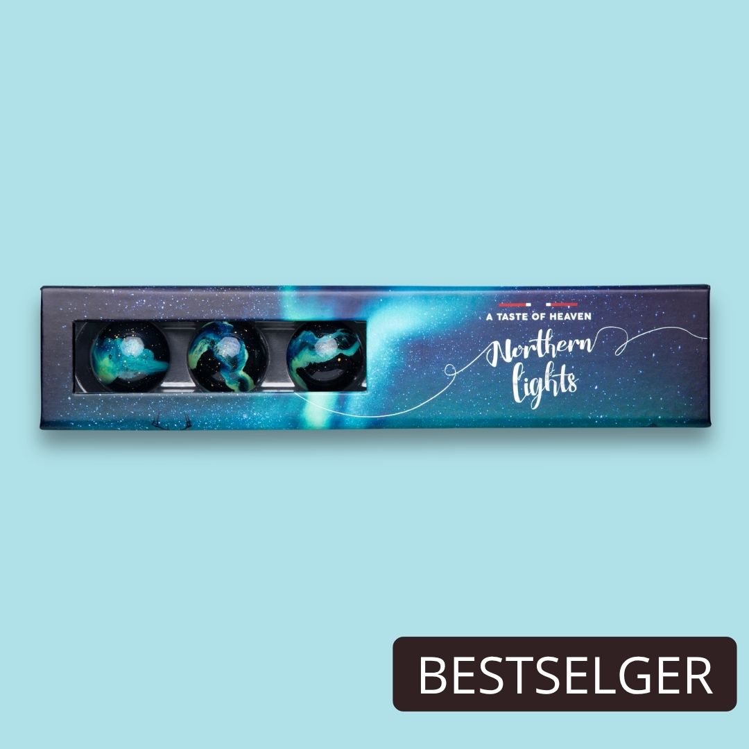 Jentene på Tunet – Gaveeske 6 biter Northern Lights Chocolate